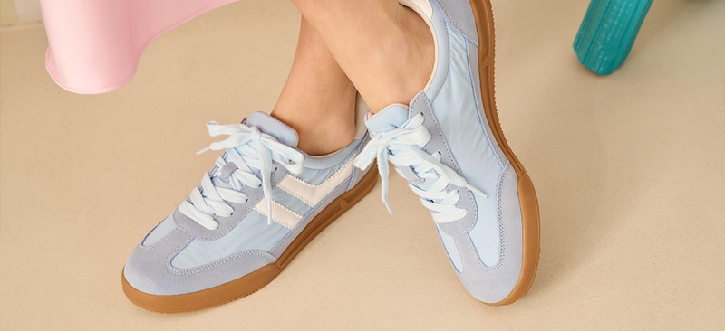 Blauwe gumsole sneakers Nelson