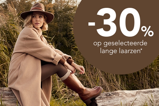 30% korting op geslecteerde lange laarzen