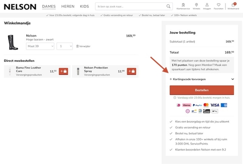 Klantenservice pagina